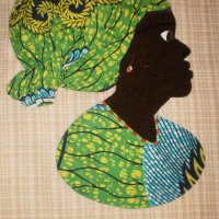  Африканка-картина от текстил върху текстил-варианти, снимка 5 - Колекции - 23347578