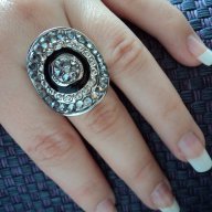 Промоция! Сребрист пръстен с елементи Сваровски, снимка 1 - Пръстени - 10086654