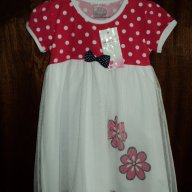 Нова детска памучна рокля с тюл , снимка 4 - Бебешки рокли - 13564403