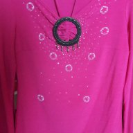 Дамска луксозна блуза с дълъг ръкав еластична, снимка 4 - Блузи с дълъг ръкав и пуловери - 12295807