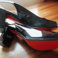  Нови черни лачени обувки, снимка 2 - Дамски елегантни обувки - 23679625