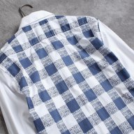 3.1 PHILLIP LIM WHITE PLAID PANEL Мъжка Риза size M, снимка 13 - Ризи - 12809982