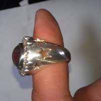 Сребърен пръстен със сапфири, снимка 6 - Пръстени - 18977006