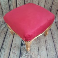 Табуретка барок червено и златно, снимка 3 - Столове - 25474920