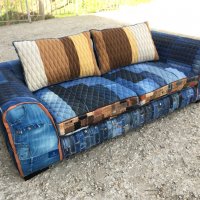 Дънков диван , снимка 1 - Дивани и мека мебел - 24866475