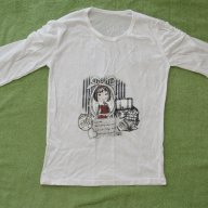 Фина бяла трикотажна блуза за момиче размер 140, нова, снимка 1 - Детски Блузи и туники - 17491710