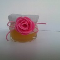 Подарък за гостите - Бурканче мед в розово, снимка 8 - Сватбени аксесоари - 10235708