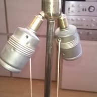 Масивна ретро лампа за две крушки-месинг 80х35см-внос швеицария, снимка 7 - Антикварни и старинни предмети - 17796479