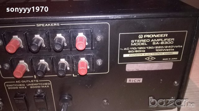ПОРЪЧАН-pioneer sa-6300 stereo amplifier-made in japan-внос швеицария, снимка 14 - Ресийвъри, усилватели, смесителни пултове - 18708221