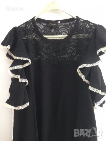 Красива блуза Liu Jo дантела, снимка 8 - Тениски - 21938285