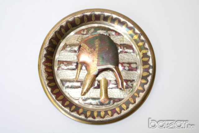 Египетска медна пластика - ТУТАНКАМОН, снимка 3 - Декорация за дома - 19511208