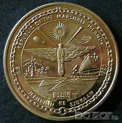 5 долара 1993, Маршалски острови, снимка 2 - Нумизматика и бонистика - 7450696