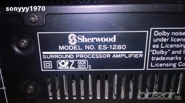 Sherwood es1280 surround processor amplifier-внос швеицария, снимка 9 - Ресийвъри, усилватели, смесителни пултове - 14214949