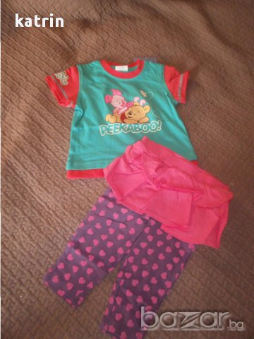 Нови лотове блузка Дисни и панталонки/клинче Джордж за 9-12 и 12-18м, снимка 2 - Комплекти за бебе - 14363555