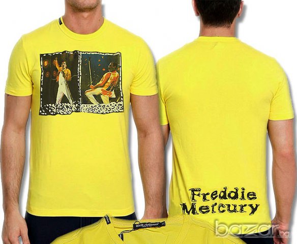 D&G Dolce and Gabbana Freddie Mercury Мъжка Тениска size 46 (S), снимка 2 - Тениски - 7073912
