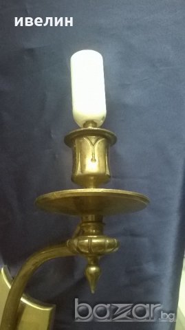 стар бронзов аплик за стена, снимка 4 - Лампи за стена - 20219209