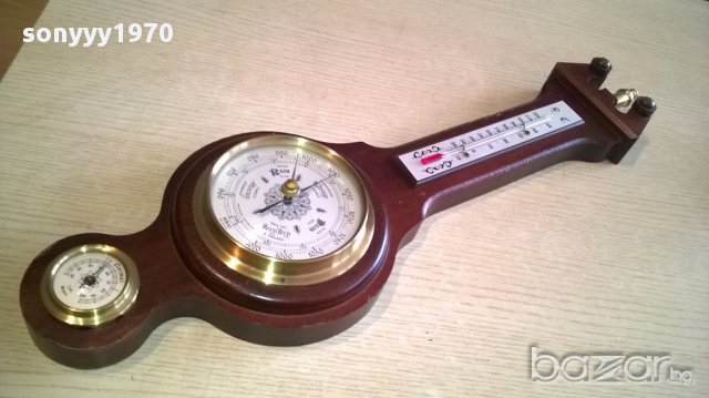 Ретро колекция-хидро/баро/термометър-54х16см-внос швеицария, снимка 1 - Антикварни и старинни предмети - 17723285