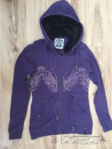 LЕЕ COOPER  дамски суичър с камъни оригинал, размер М, slim fit, черен, много запазен, снимка 7 - Суичъри - 11117127