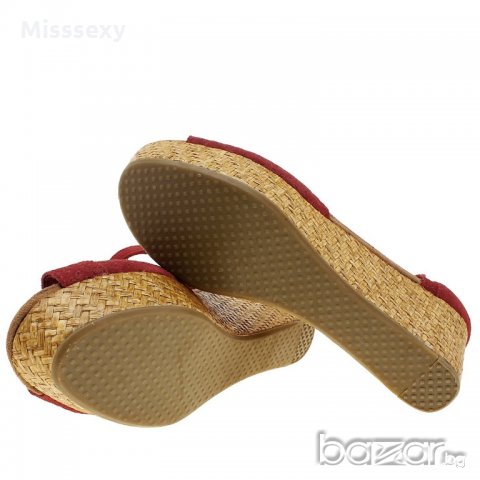 ПРОМО 🍊 TOMS 36 и 37 номер 🍊 Дамски сандали от ест. велур с 3/6 см платформа нови с кутия, снимка 9 - Сандали - 18444481