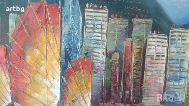 Автентична картина "Заливът", снимка 4 - Картини - 24708750