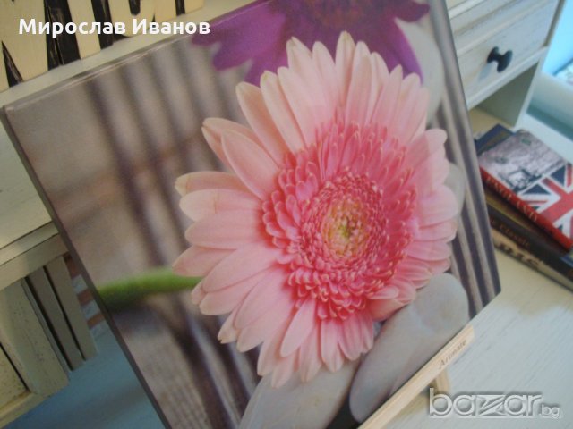 " Розово цвете " - пано от Германия, снимка 4 - Изкуствени цветя - 21346759