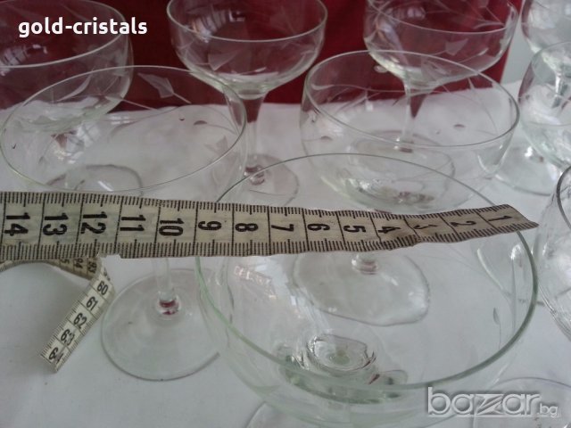 стъклени чаши гравирани, снимка 10 - Антикварни и старинни предмети - 19581310