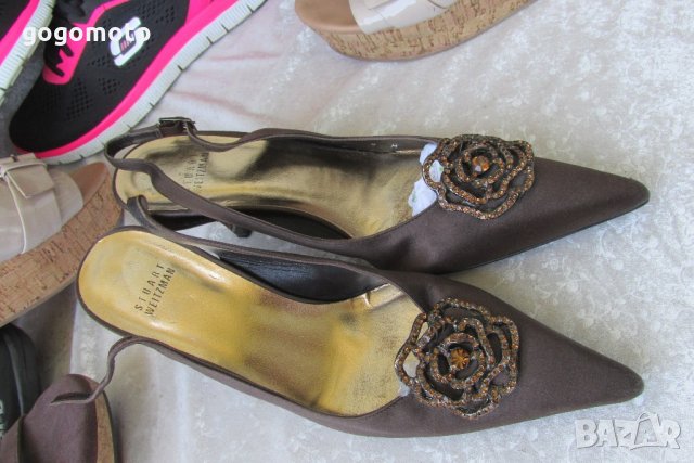 елегантни 39 - 40 дамски обувки Stuart Weitzman original от фин сатен , сандали, GOGOMOTO.BAZAR.BG®, снимка 13 - Сандали - 21822743