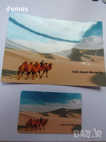 Сет магнит и пощенска картичка от Монголия-Гоби