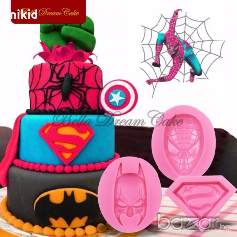 Супермен Супер мен superman лого  силиконов молд форма за декорация торта фондан шоколад и др, снимка 1 - Форми - 19455638