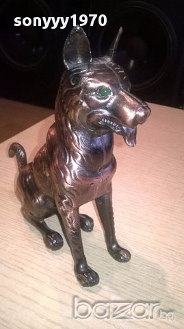 Куче/вълк-метална запалка-17/17/6см-внос швеицария, снимка 5 - Антикварни и старинни предмети - 16160595