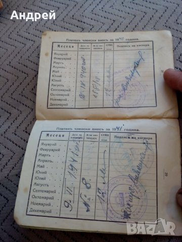 Стара Членска Читалищна книжка, снимка 4 - Антикварни и старинни предмети - 23982546