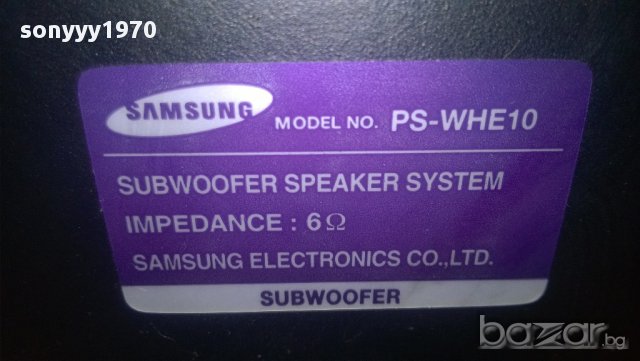 samsung ps-whs10-subwoofer 6 ohms-50/30/17см-внос швеицария, снимка 6 - Тонколони - 9522347