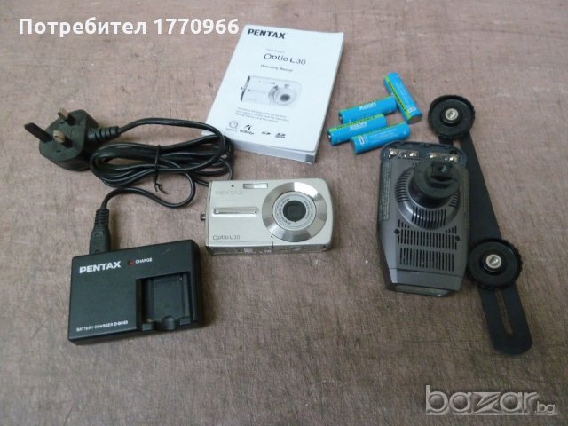 Фотоапарат Pentax optio + Прожектор Sony., снимка 1 - Фотоапарати - 19855494