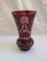ваза ц ощеветен червен кристал , снимка 1 - Антикварни и старинни предмети - 18994449