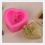 3D дълбоко сърце с рози i love you силиконова форма молд украса фондан шоколад сапун гипс свещ 