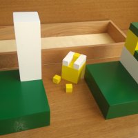 -25% Монтесори дървен триизмерен куб за степенуване на трета степен, снимка 4 - Образователни игри - 24999656