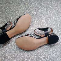 Дамски сандали, нови, с кутия, черни, снимка 9 - Сандали - 25769839