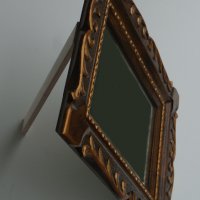 Огледало с рамка дърворезба, за гримиране, снимка 2 - Други - 25597895