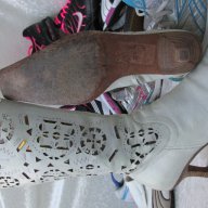 летни ботуши Laura Bellariva original White Summer Boots, N-37, естествена кожа,GOGOMOTO.BAZAR.BG®, снимка 14 - Дамски обувки на ток - 17046841