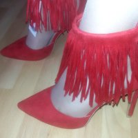 Дамски обувки Tendenz + подарък в червено =), снимка 10 - Дамски елегантни обувки - 23577272