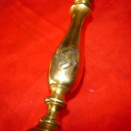 Страхотен бронзово месингов свещник Свастики , снимка 9 - Антикварни и старинни предмети - 17737358