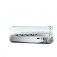 1.Хладилна поставяща се отгоре витрина 1,2 м х 0,4 м - за 3x 1/3 + 1x 1/2 GN-контейнер номер на арти