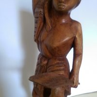  Дървена фигура на Африкански ловец , снимка 6 - Антикварни и старинни предмети - 25206072