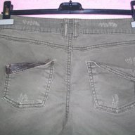 Дънкови къси панталони с кожа "Next" original brand / накъсани къси панталони с кожа, снимка 11 - Къси панталони и бермуди - 14205774