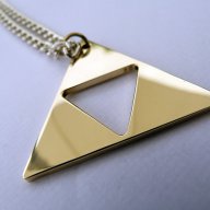 Колие от играта Легендата на Зелда Тройна сила Game Legend of Zelda Triforce, цвят злато или сребро, снимка 13 - Колиета, медальони, синджири - 16255532