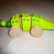 Дървен крокодил за дърпане , снимка 2 - Рисуване и оцветяване - 10841093