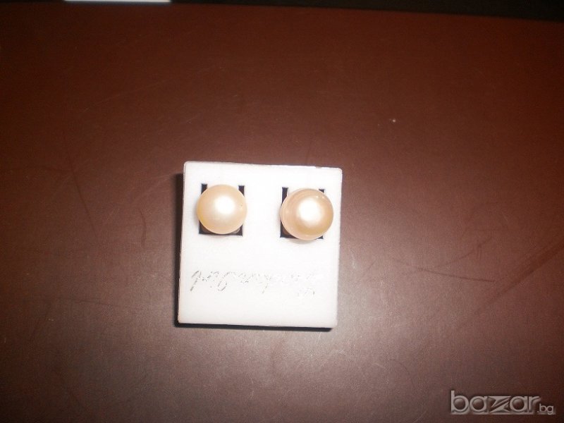 Обици от естествени речни перли-бели и черни, с нова цена , снимка 1