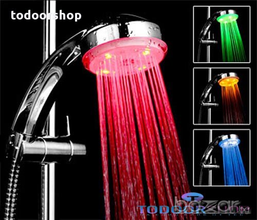 Светеща душ слушалка в 3 цвята Led shower, снимка 1