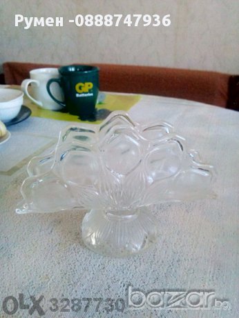 стъклена, поставка, сълфетки, Italy, стилна, красива, сълфетки , снимка 1