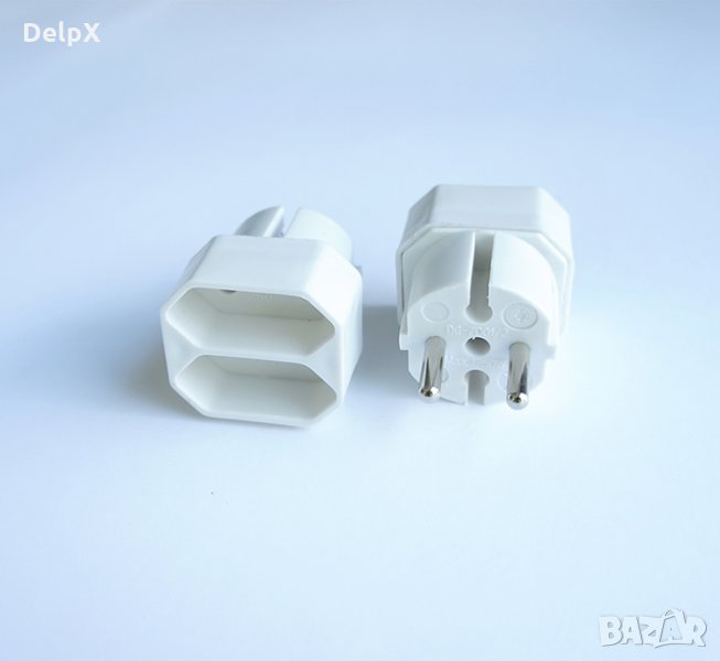 Разклонител за контакт 2-ка без кабел бял 220V 2,5A, снимка 1